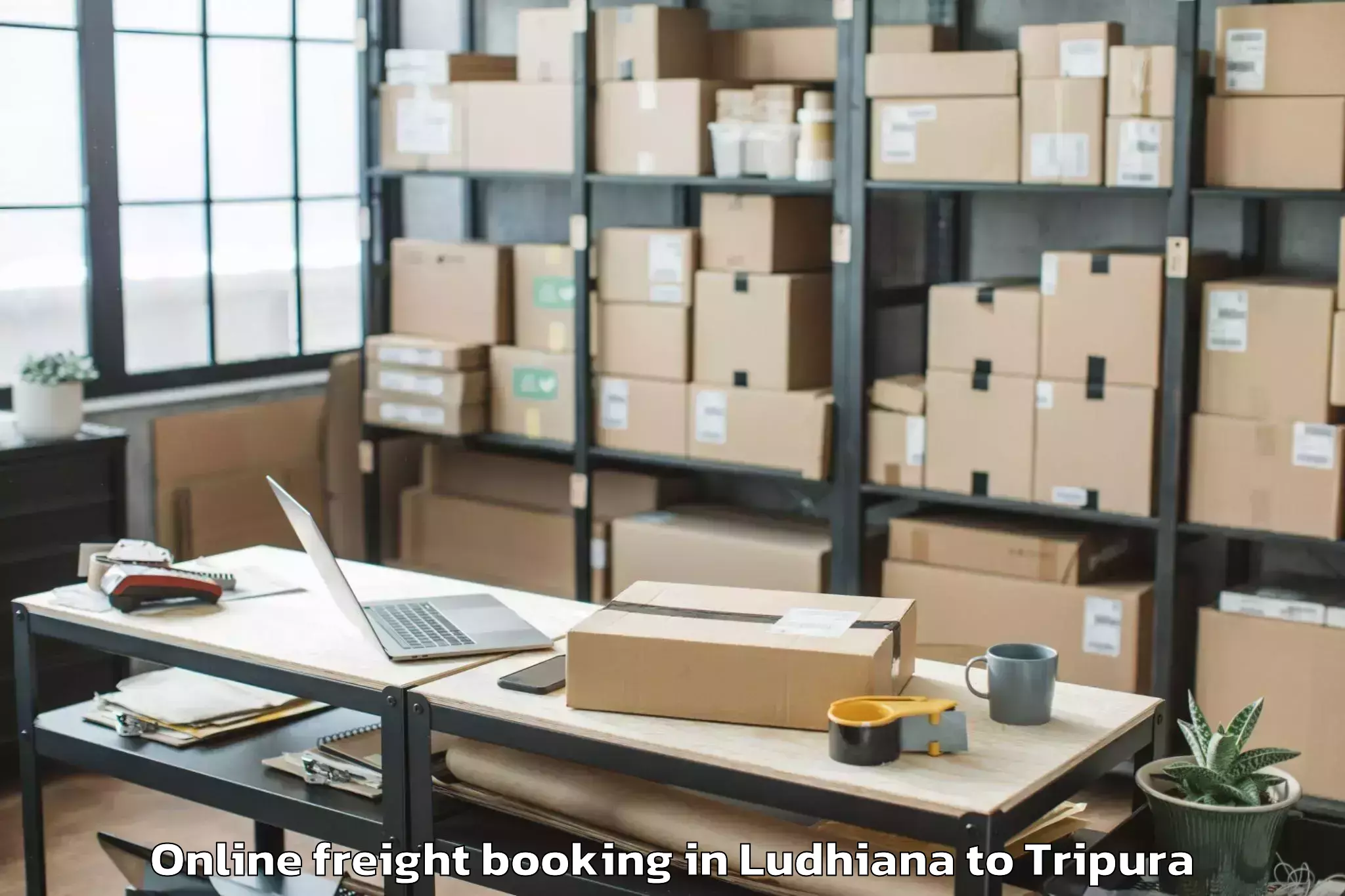 Book Your Ludhiana to Manughat Online Freight Booking Today